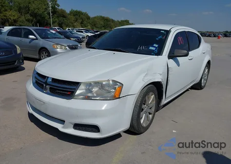 2012 Dodge Avenger Se из США, поврежденный, VIN 1C3CDZAB9CN110420